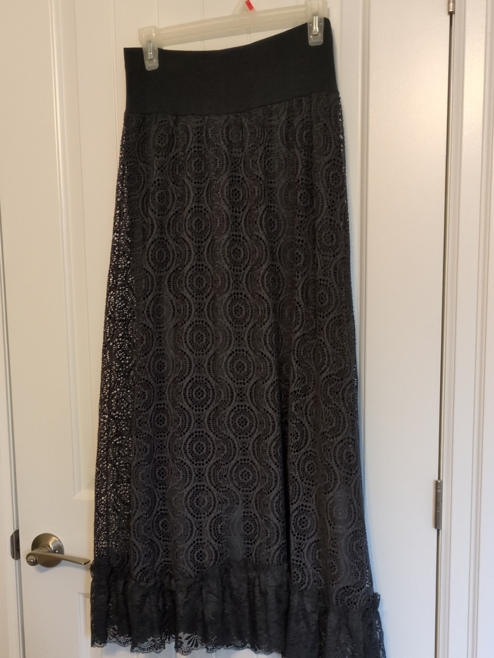 Black Lace Maxi Skirt